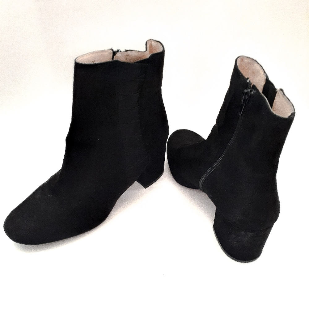 Nine West Suede Criss Cross Q Booties - Picture 5 of 6